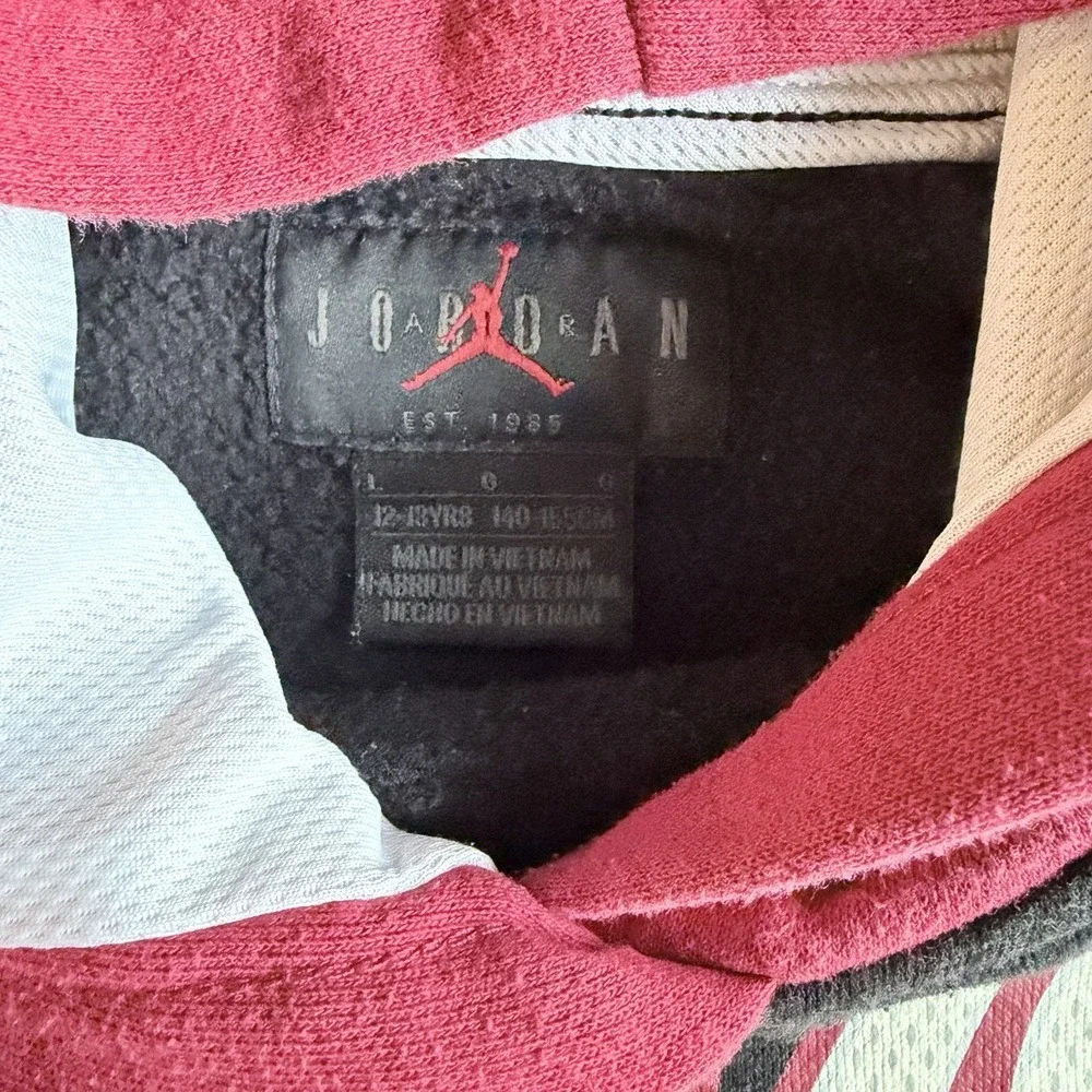 Air Jordan Basketball Jersey Hoodie Youth Large 12-13 READ